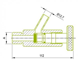 Soupape d'échantillon de robinet d'extrémité mâle