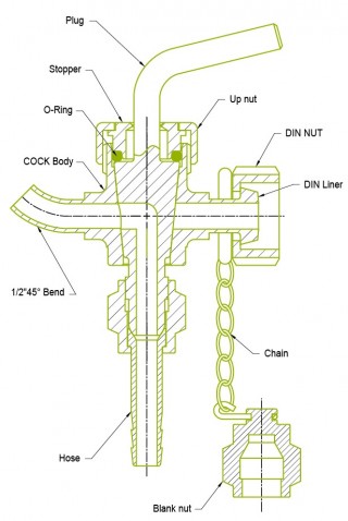 Échantillon de vanne de coq