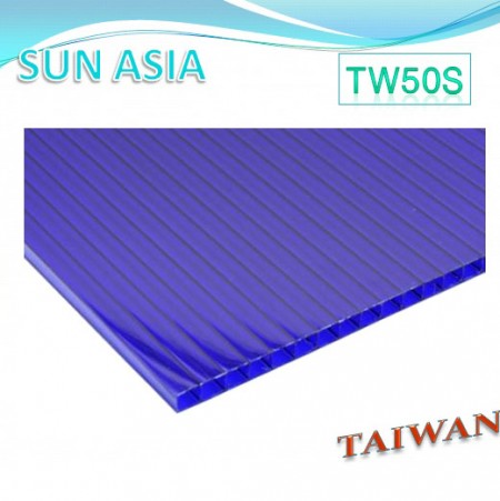 Twin Wall Polycarbonate Sheet (Blue)