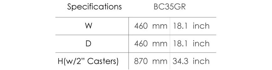 Spécifications de la table de chevet d'hôpital.