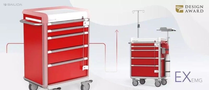 BAILIDA's Emergency Medical Cart features the Signature Armor-Like Bumper