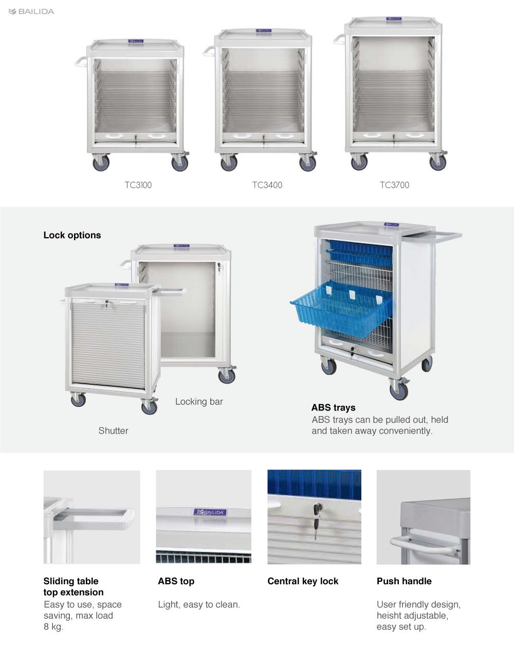 BAILIDA transport cart comes in many configuration to fit your needs.