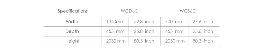 المواصفات لخزائن الحائط.