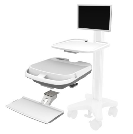 ملحقات عربة المعدات - ملحقات عربة المعدات مع حامل الشاشة، درج لوحة المفاتيح.