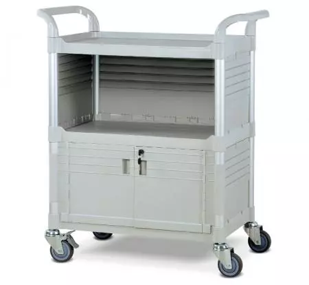 Versatile Lightweight Transport Cart with Enclosed Shelving (FC Series) - Versatile Lightweight Transport Cart with Enclosed Shelving.