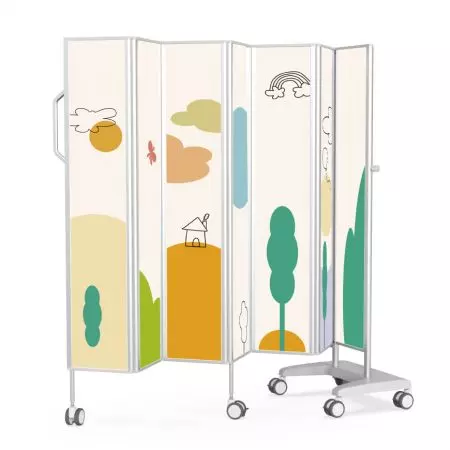 Printed Medical Folding Privacy Screen - Printed Medical Folding Privacy Screen in Beautiful Views, Images, and Icons.