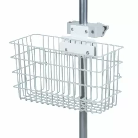 BAILIDA Wire Storage Basket for IV Stand-Large - Metal Medical Large Storage Holder for IV Poles on Wheels