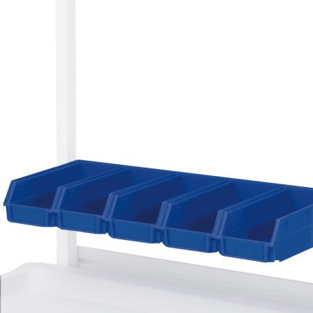 BAILIDA Medical Storage Bins with Back Rail - 5 Sets Bulk Bins for Easy Organizing