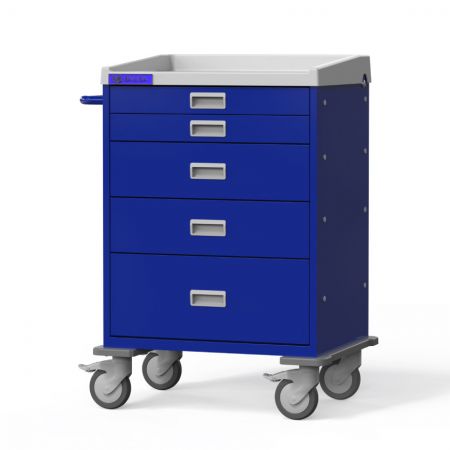 Medical Anesthesia Cart with Durable Bumper, Height-fixed Accessories Mount - Anesthesia Supply Cart with Protection Bumper, Height-fixed Accessories Assembling.