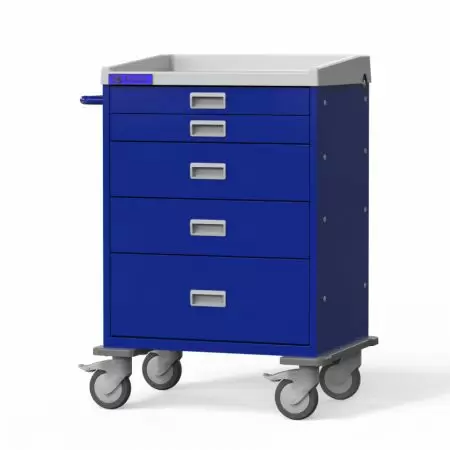 Carrello anestesia medico con paraurti resistente, supporto accessori a altezza fissa - Carrello forniture anestesia con paraurti di protezione, assemblaggio accessori a altezza fissa.