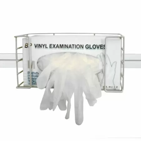 BAILIDA Wire Glove Dispenser Basket with Side Rail or Back Rail - Medical Glove Box Holder.