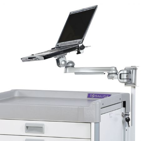 Conjunto de soporte para portátil BAILIDA con brazo largo - Soporte de brazo para portátil médico con VESA