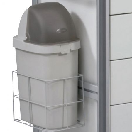 Cubo de basura BAILIDA con tapa y riel lateral - Papelera con tapa y soporte para cesta.