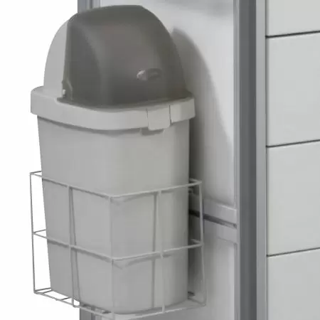 BAILIDA Waste Bin with Lid and Side Rail - Waste Basket with Lid and Basket Holder.