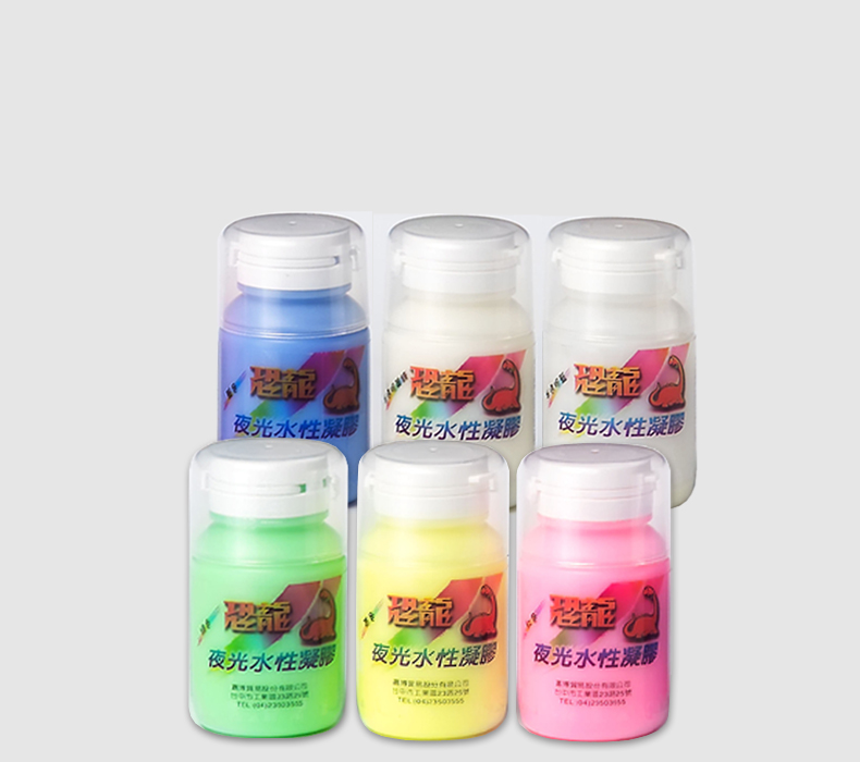 PUFF DINO Glow-In-The-Dark Water-Based Paint 60ml - Water-Based Luminous Paint