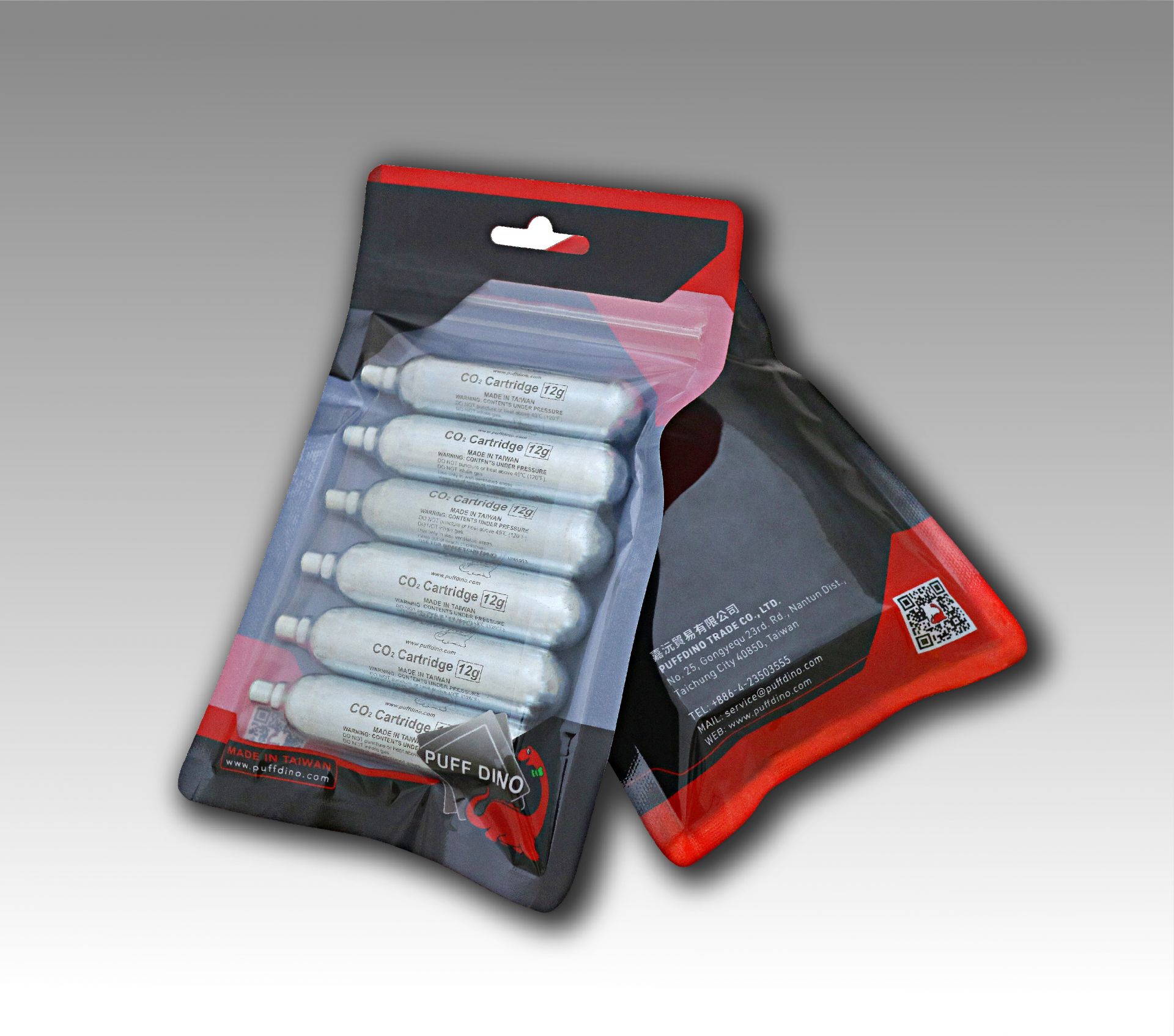PUFF DINO CO2 Cartridge - 6pics - PUFF DINO CO2 Cartridge -12g - 6pcs