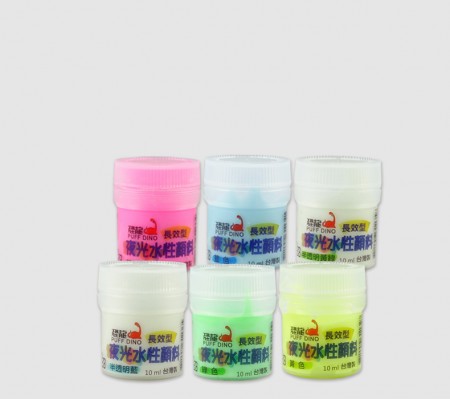 PUFF DINO Glow-In-The-Dark Water-Based Paint 10ml - Water-Based Luminous Paint