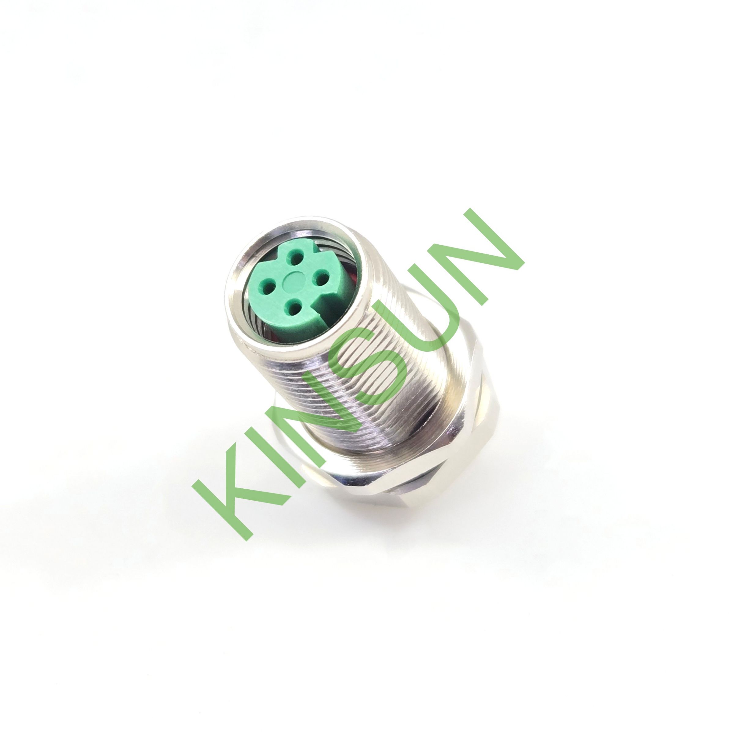 M8 D-coded 4pin Female THT Connector - IP68 M8 D Code Female DIP PCB ...