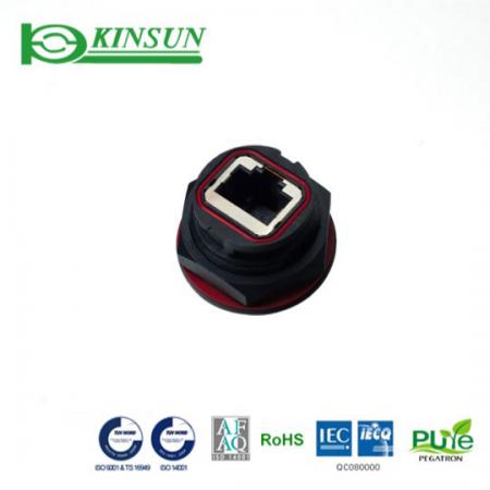 Cat. 5e RJ45插座 - 快锁式塑胶防水连接器