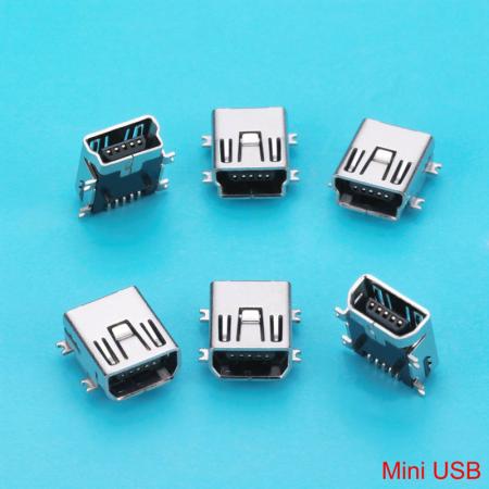 Mini-USB-Stecker - Mini-USB-B-Typ-Buchsenstecker mit 5 / 8 / 10-poligem männlichem und weiblichem Anschluss