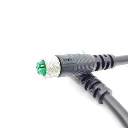 Connettore Impermeabile IP68 M12 3 Poli - Per Cavi Elettrici Industriali, In PBT, Set Maschio/Femmina - Foto 7