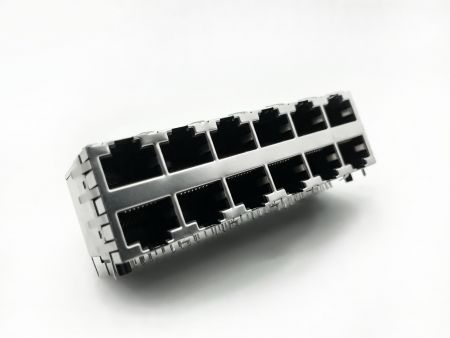 雙層插PCB型通訊插座 - 雙層插PCB型通訊插座