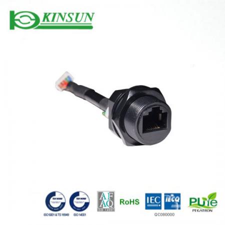 防水RJ45網絡接口帶端子Housing - 螺牙式防水連接器