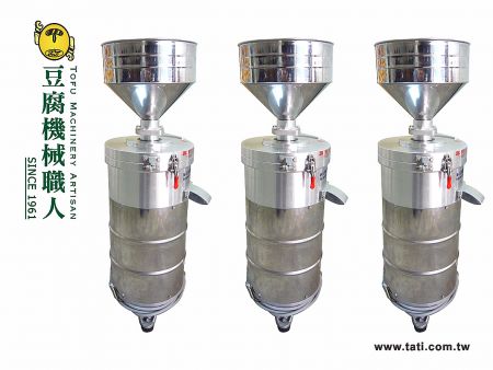 高速磨豆脫渣機 - 大地興 F-16 系列小型磨豆脫渣機，適用於豆腐與豆漿生產線。