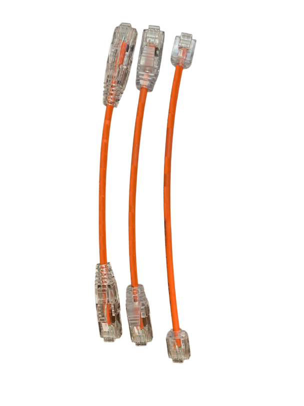 CAT. 6 LSZH Ultra-Slim-28AWG patch cords with different types of accessories.