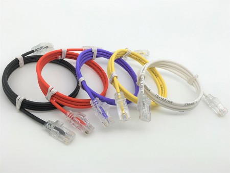Cabo de Rede Ethernet Ultra-fino - Cabo de Conexão 28AWG (Cat. 6A, Cat. 6, Cat. 5e)