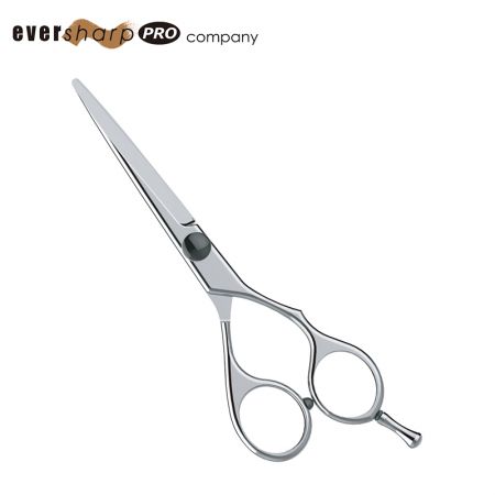 Ergonomic Offset Handle Hair Straight Scissors - Stainless Steel Hair Cutting Scissors Taiwan Customized Logo