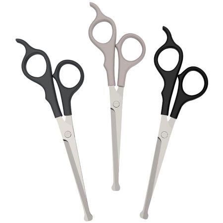 Tijeras para mascotas con punta de bola de plástico para uso doméstico en forma de dedo - 2.