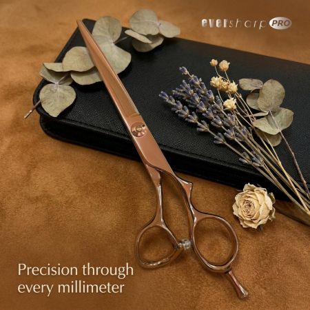 Профессиональные ножницы для парикмахеров розового золота - 6-дюймовые точные прямые ножницы от Eversharp Pro - Eversharp Pro Магические профессиональные ножницы для стрижки волос 6" - японская нержавеющая сталь - розовое золото