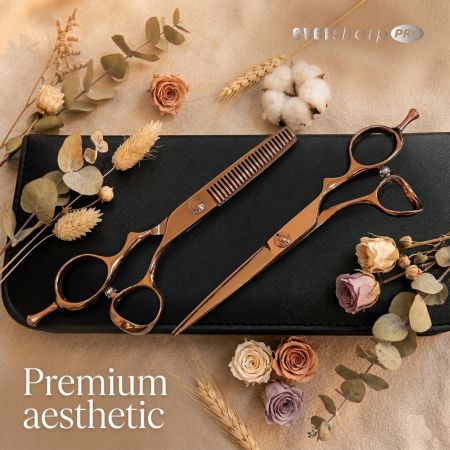 Eversharp Pro Премиум набор парикмахерских ножниц из розового золота, профессиональные 6-дюймовые ножницы для стрижки и филировки - Eversharp Pro Премиум набор парикмахерских ножниц из розового золота, профессиональные 6-дюймовые ножницы для стрижки и филировки