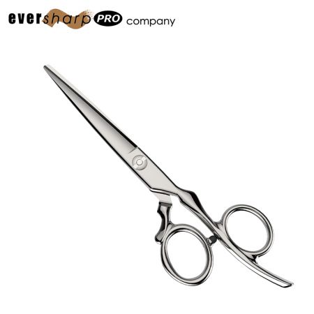 Trendy Offset Handle Fixed Finger Rest Straight Hair Shears - Cutting Hair Scissors Made in Taiwan
