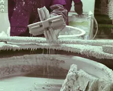 lost wax casting handrail fitting stuccoing process