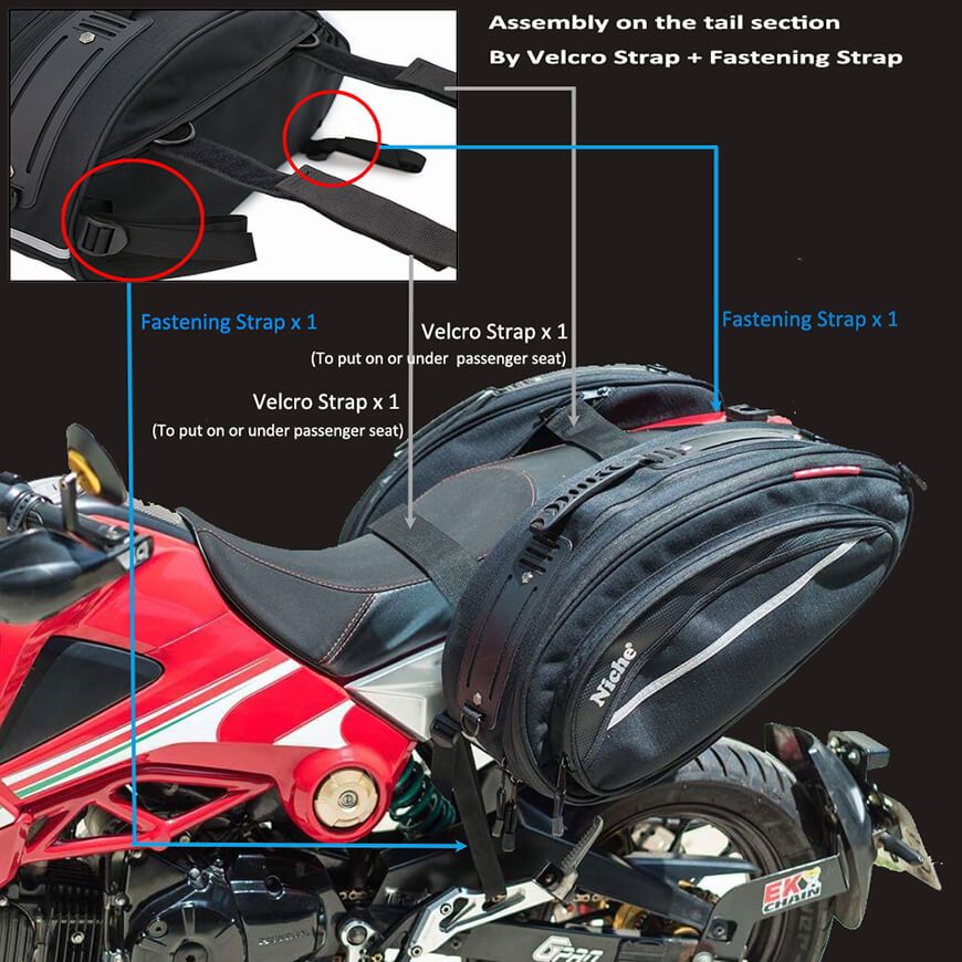Großhandel Runde Form Motorrad-Satteltaschen