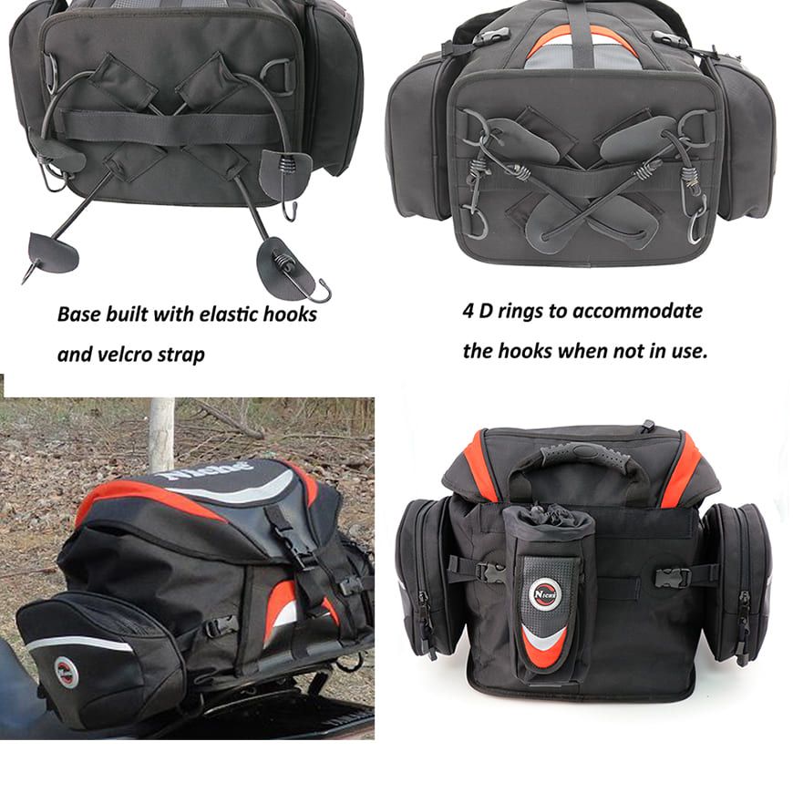 Sac arrière de moto en gros avec fermeture enroulable et couverture, Fabricant de sacs professionnel - Options personnalisées et en gros