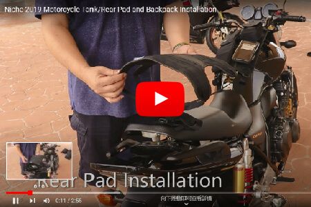 Niche 2019 Instalace nádržové/přední podložky a batohu na motocykl