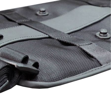FasRelis system gas Tank pad with webbing loop and FasRelis system.