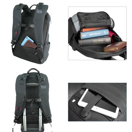 iF Design Award Multifunktionsrucksack, geräumig, wasserdicht, leicht, Diebstahlschutzfach auf der Rückseite, Gepäckgurt, eine Tasche auf der Vorderseite mit magnetischem Verschluss, genug Platz für jede Ausrüstung.