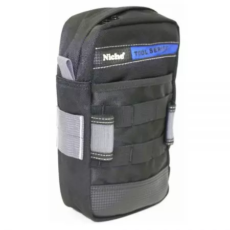 external tool storage front compartment, Molle webbing loops and sleeve on the front