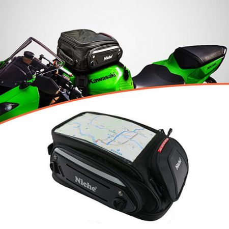 Ceolup Bolsas Depósito Magnéticas para Motos | Bolsa de Moto Negra  Antideslizante,Bolsa para teléfono con diseño de Pantalla táctil, Bolsa  para
