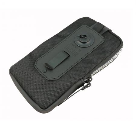 USB-Stromladetelefonhalter mit magnetischem Schnappverschluss und Metallclip auf der Rückseite.