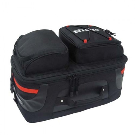 The three compartments with durable zippers to keep you items organized.