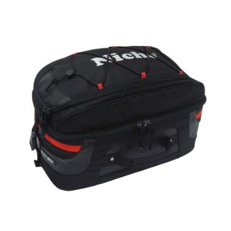 ATV Rack bag topside elastic rope to hold extra items in the open for quick access.
