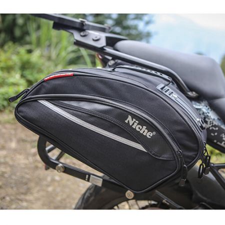Waterproof Tail bag for weekend, easily attached to your bike with strong velcro straps, no extra tools needed.