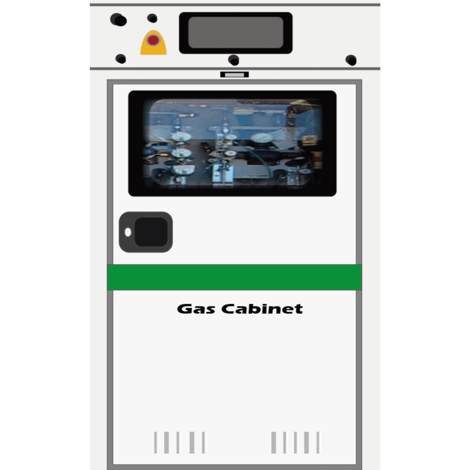 सेमीकंडक्टर और चार्जिंग स्टेशन के कैबिनेट के लिए गैस कैबिनेट का समाधान