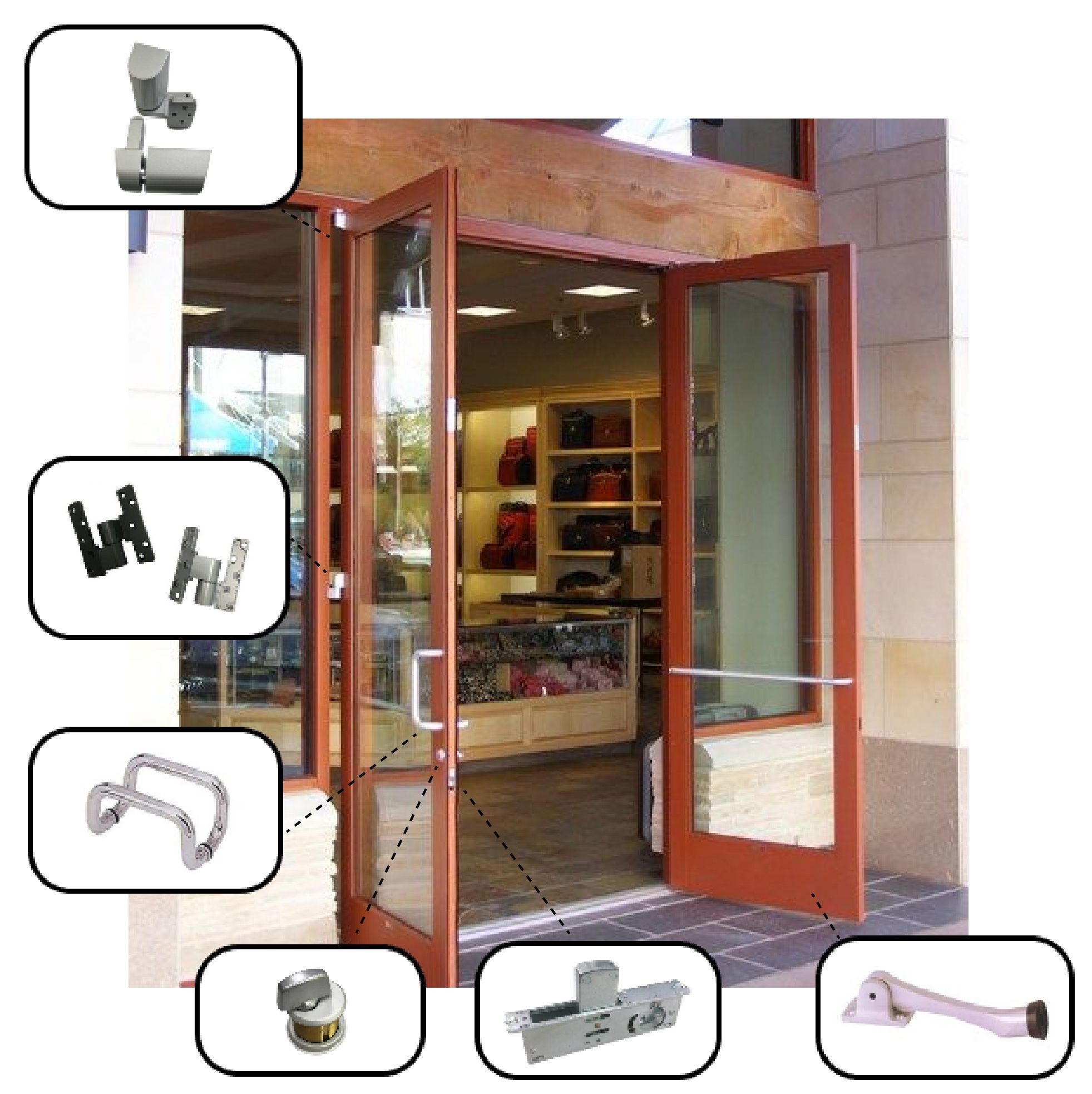 Glass Storefront Swing Door