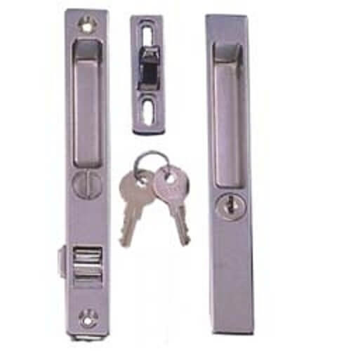 Cerradura de embutir con manija y llaves para puerta corredera -  Promonautica